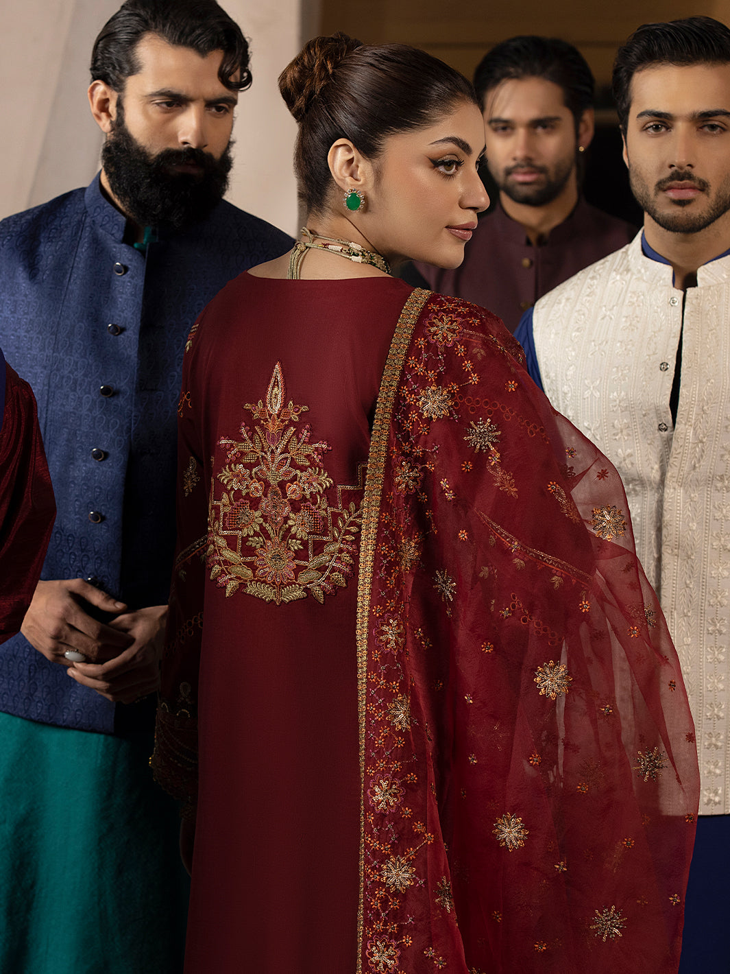 Mahnur | Mahrukh Luxury Lawn 24 | CARNATION