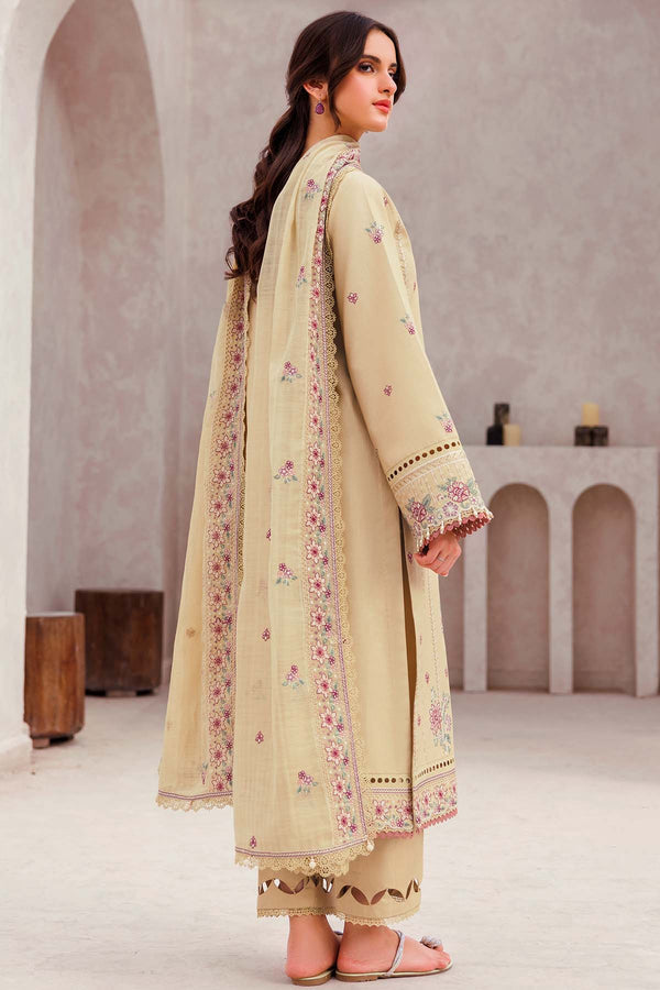 Farasha | Bahaar Embroidered Lawn | Surreal Beige